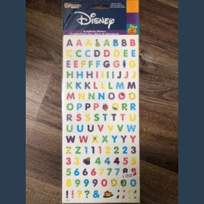 Stickers scrapbook 14 x 30,5cmdisney alfabet multifarvet