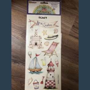 Stickers scrapbook 14 x 30,5cm strandleg