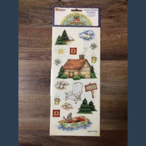 Stickers scrapbook 14 x 30,5cm hyttetur