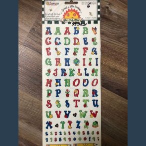 Stickers scrapbook 14 x 30,5cm alfabet school