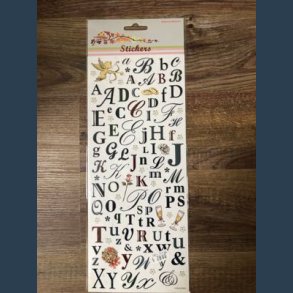 Stickers scrapbook 12 x 28,5cm alfabet
