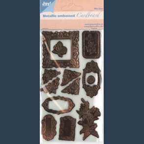 stickers metallic embossed cardboard Guld 1402