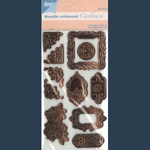 stickers metallic embossed cardboard Guld 1405