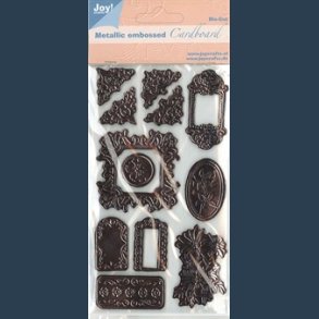 stickers metallic embossed cardboard s�lv1407
