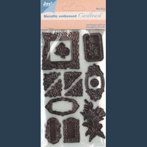 stickers metallic embossed cardboard s�lv1408