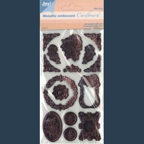 stickers metallic embossed cardboard s�lv1409