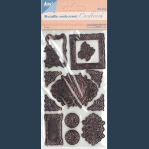 stickers metallic embossed cardboard s�lv1410