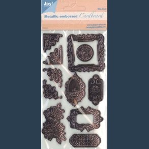 stickers metallic embossed cardboard s�lv1411