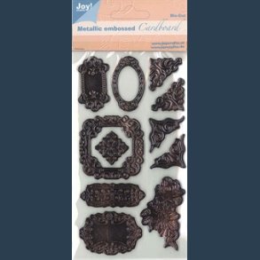 stickers metallic embossed cardboard s�lv1412