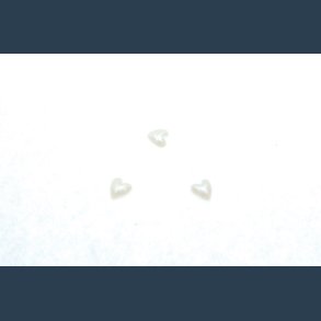 Hjerter 8 mm creme 60 stk flad bagside