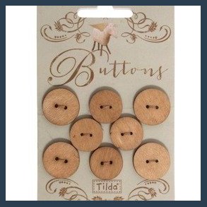 knapper tr Tilda 8 stk/2 ass str. 15mm og 18mm
