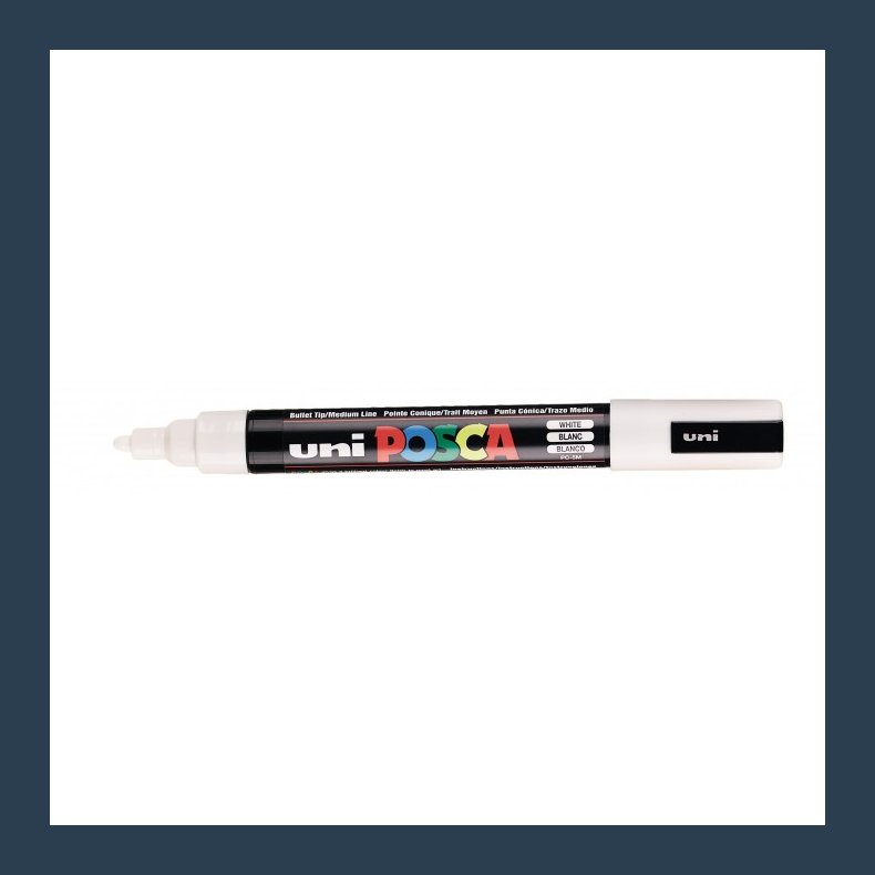 Posca tusch PC-5m brush white nr. 1