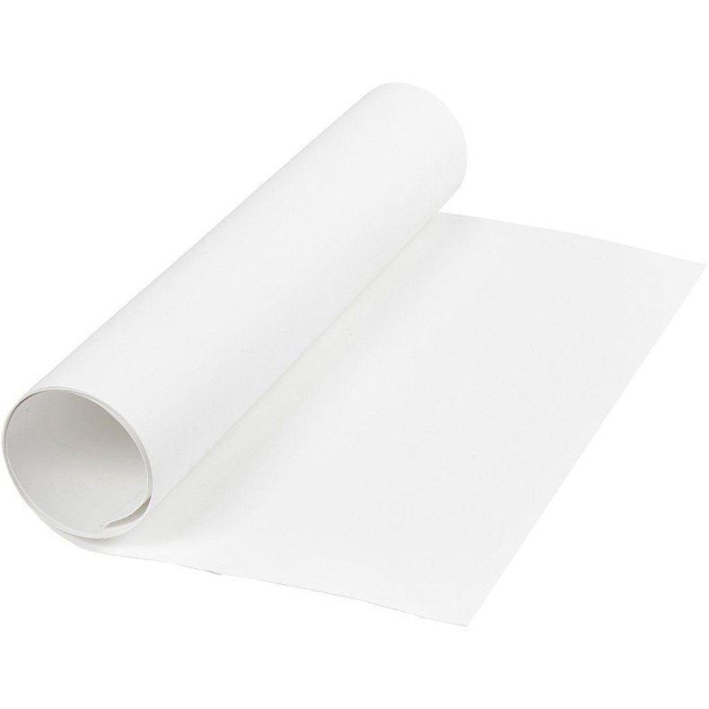 lderpapir 1m B. 50 cm 350 g/m2 Hvid