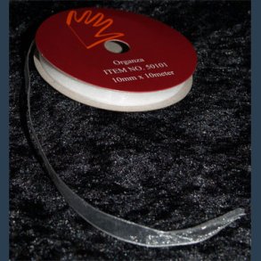 bnd organza hvid10mm x 10m