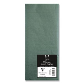 silkepapir 6 ark 50 X 70cm empire green