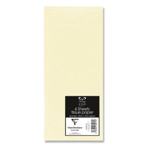 silkepapir 6 ark 50 X 70cm creme