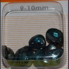 Ferskvandsperle 7 stk 9-10 mm blgrn