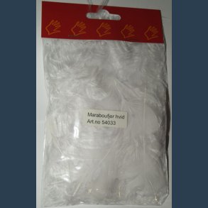 fjer hvid 5 g marabou