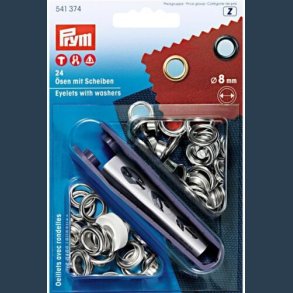 Prym sejlringe 8mm m v�rkt�j 24 stk