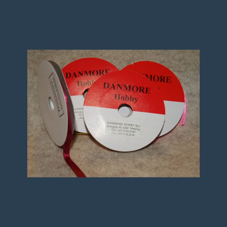 Satinb�nd vinr�d 10 m X 3 mm