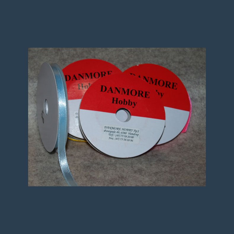 satinb�nd 3mm 10m lysebl�
