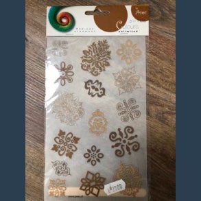 rub-ons stickers ornament gylden 12 x 19 cm