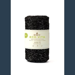 DMC NOVA VITA  4 721 sort B�NDGARN 250 g m glimmer