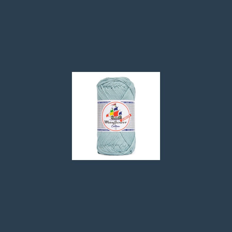 Mayflower Cotton  8/4  50 gr. st�vet lys mint nr 107