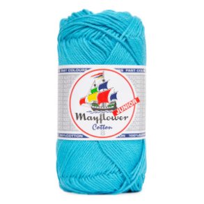 Mayflower Cotton  8/4  50 gr. st�vet lys turkis nr 1424