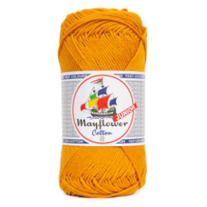 Mayflower Cotton  8/4  50 gr. m�rk sennep nr 124