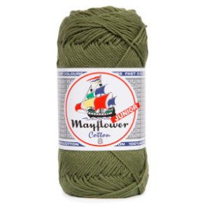 Mayflower Cotton  8/4  50 gr. st�vet armygr�n nr 126