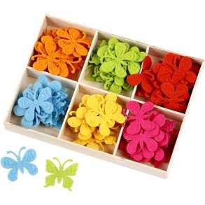 filtsommerfugle 96 stk ass 30mm