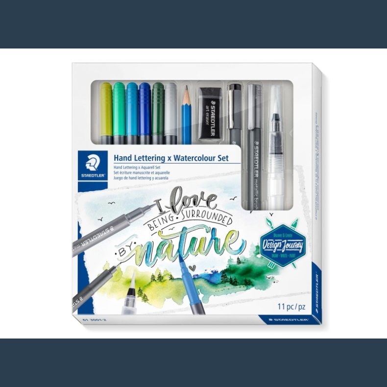 Staedtler Hand Lettering X watercolour set 11 dele