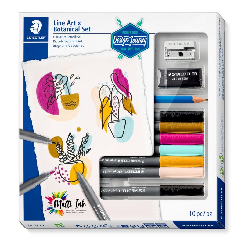 Staedtler Line art X botanical set 10 dele