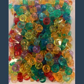 Plastperle ca 500 ass stk 4 X 7 mm