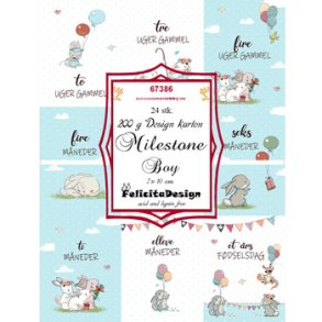 Toppers 24 stk ass baby dreng 7 x 10 cm