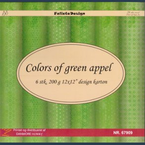 karton 5 ark 200 gr. 30,5 x 30,5 cm grn