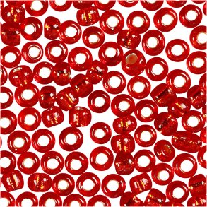 Rocaiperle str 8/0 20 g r�d m s�lv