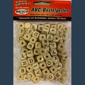 Perle tr ABC 1 x 1 cm ca 110 stk