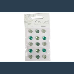 acrylsten ass  10 mm 15 stk grn