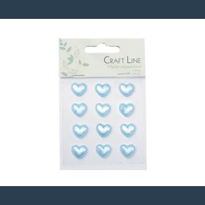 hjerter plast bl 15 mm 12 stk.