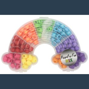 Plastperler i rengbuepalet