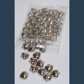 Perle plast hjerte14 x 15 mm 19 stk