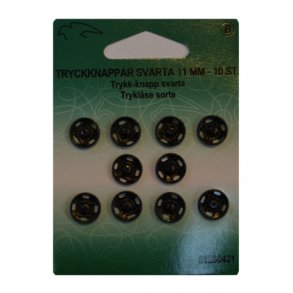 trykls sort 11 mm 10 stk