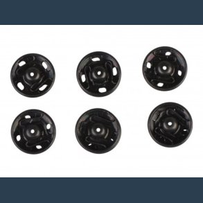 trykls sort 13 mm 6 stk