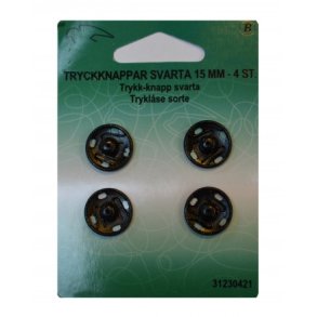tryklse sort 15mm 4 stk
