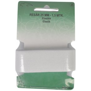 elastik hvid 25mm 1,5m