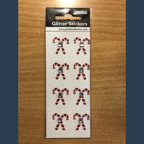 stickers jul stokke med rhinsten 8 stk