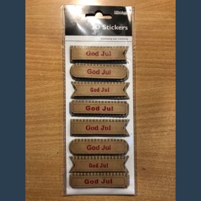 stickers GOD JUL 3D 8 stk