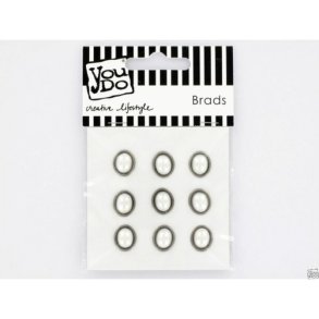 Brads  12 stk oval creme